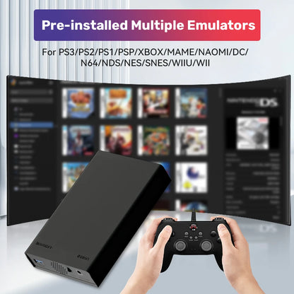 Mix500G Handheld Retro Game HDD For Xbox/N64/PSP/PS3/PS2/PS1 Emulator Gaming Hard Drive Built-in 38000 Retro&PC Games Plug&Play