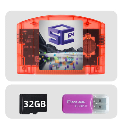 REMANK SC64Summer N64 SC64 Open Source N64DD Flash TF/SD Cart SC64 GBC SNES 64DD 5000-in1 Retro Video Game Console Accesories