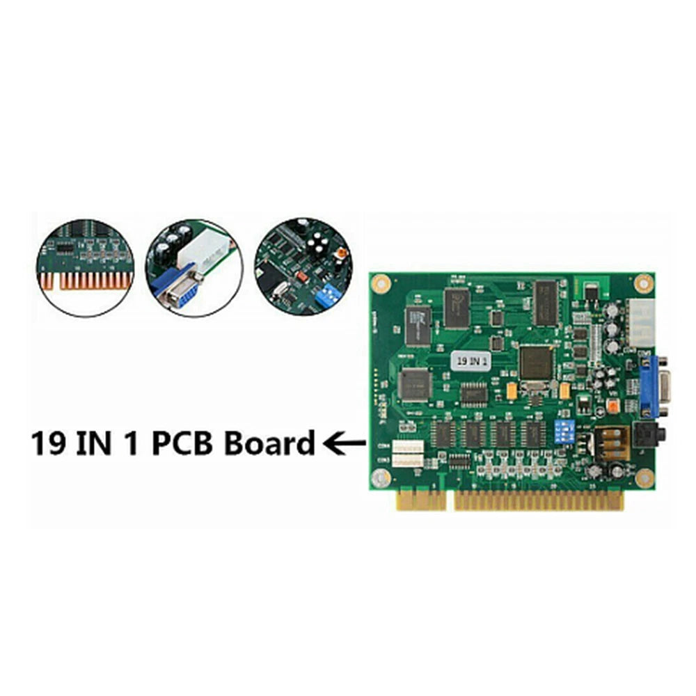 AC56-19 In 1 Multicade PCB Board Arcade Classic Game Board VGA Output Arcade Game Board Horizontal Durable For Jamma Arcade