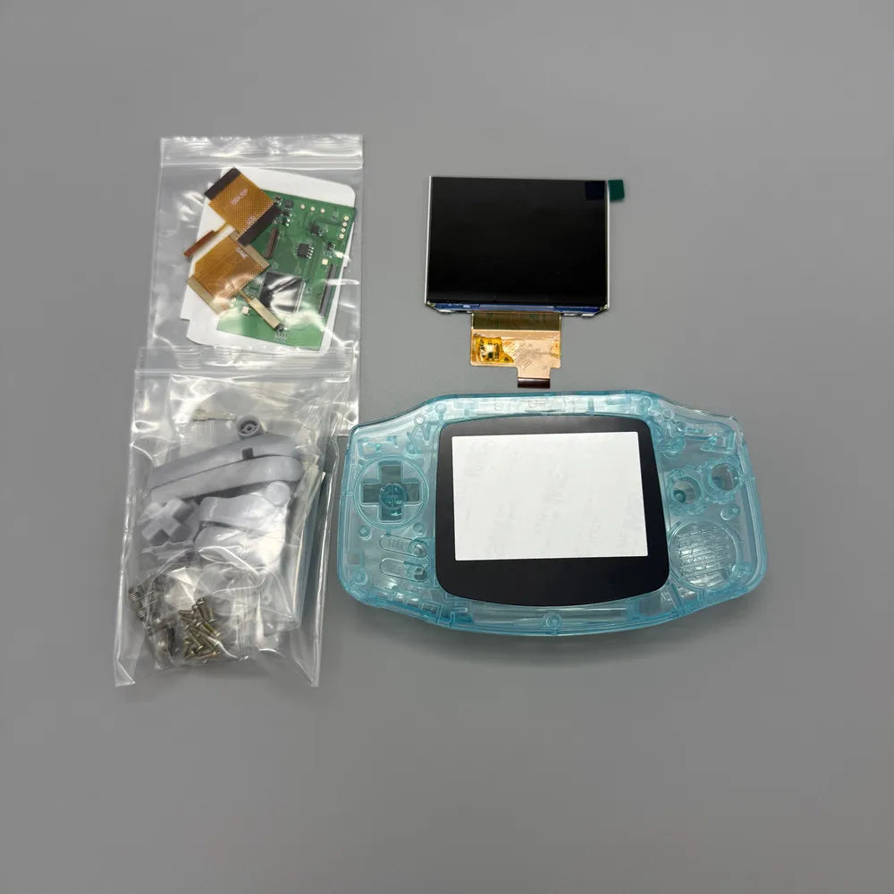 2025 GBA IPS LCD 3.0 "IPS high brightness LCD screen and shell kit for Gameboy advance GBA.no cut shell required easy to install
