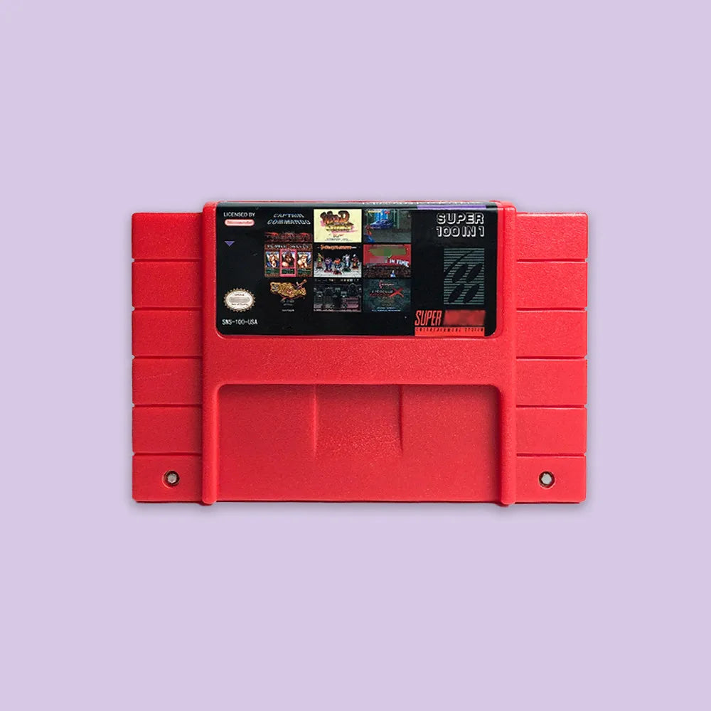 Super 100 in 1 Game Cartridge For SNES16 Bit Video Game Consoles USA EUR JAPGame Card