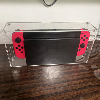 High transparency acrylic magnetic cover console storage box Dustproof box for Nintendo switch and switch OLED