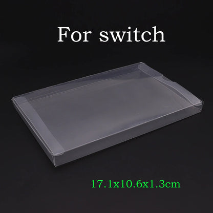 10PCS Clear Transparent Game Cartridge Box Case CIB Games Plastic PET Protector for N64 NES SNES for GB GBA GBC NGPC Switch