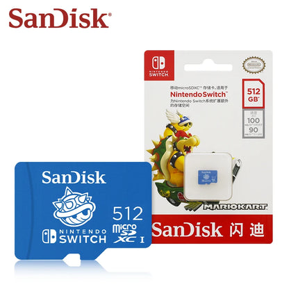 SanDisk Micro sd memory card 64GB microSDXC For Nintendo Switch game Storage128GB 256GB Up to100Mb/s 512GB Switch Memory Card