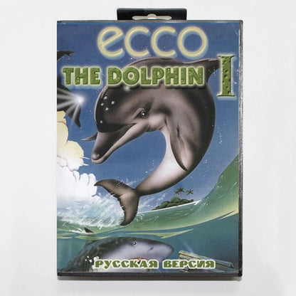 Ecco the Dolphin 16Bit MD Game Cartridge with RU Box for Sega Megadrive Genesis Systems