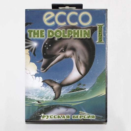 Ecco the Dolphin 16Bit MD Game Cartridge with RU Box for Sega Megadrive Genesis Systems