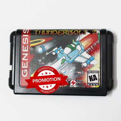 Thunderbolt 2 16bit MD Game Card For 16 Bit Sega MegaDrive Genesis Consoles