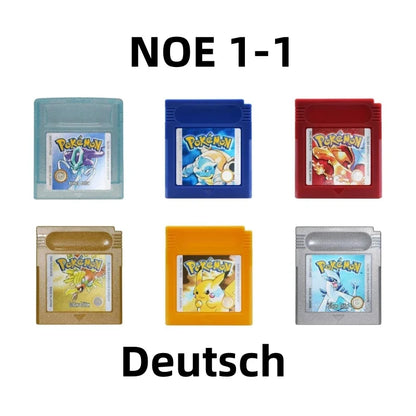 16 Bit Video Game Cartridge Console GBC Card Pokemon Red Green Silver Crystal Blue Golden Yellow USA/EUR/FRA/ESP/ITA/NOE Version