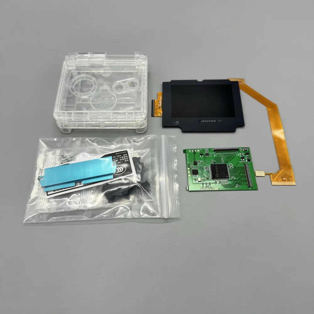 2024 new GBASP IPS LCD 2.9 "IPS high brightness LCD and shell kit for Gameboy advance SP