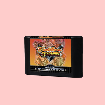 Cadillacs and Dinosaurs EUR Version Game Card Box Manual For 16 bit Sega MD MegaDrive Genesis Consoles