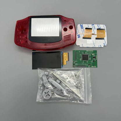 GBA IPS LCD no cut shell required easy to install 2.9 "IPS high brightness LCD and shell kit for Gameboy advance GBA