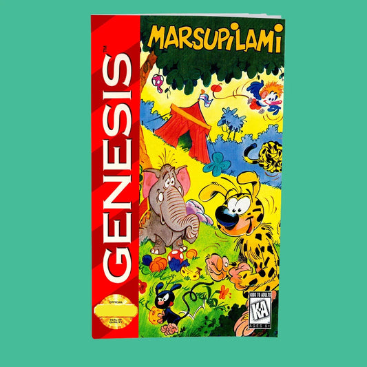 Marsupilami USA Manual for SEGA Mega Drive Genesis 16 bit Consoles Game Cartridge Manual