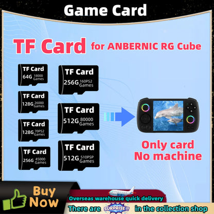 Game Card For Anbernic RG CUBE TF Card Memory Card Retro Games PS2 PSP PS1 3DS Android Handheld Gaming Console Gaming 512G Gift