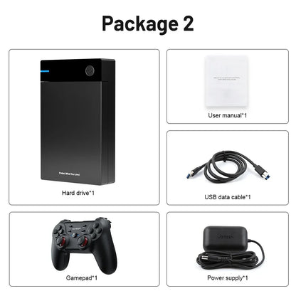12T Hyperspin External Hard Drive With 100000+ Retro Games For PS3/PS2/PS1/PSP/SS/X BOX/Game Cube/WII Portable HDD For Windows