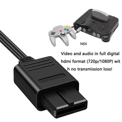 HD N64 To HDMI Converter Game Adapter HD Link Cable For N64/GameCube/SNES Plug and Play 1080P 64 To HDMI Converter