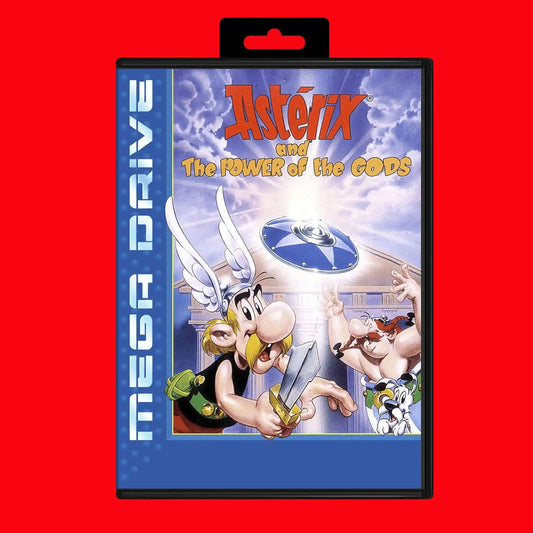 Astérix and the Power of the Gods with EUR Box for 16 Bit Sega MD game Cartridge Megadrive Genesis system