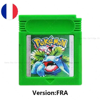 GBC Pokemon Cartridge Bundle Red/Blue/Crystal/Gold/Silver/Yellow/Green with Multi-Language