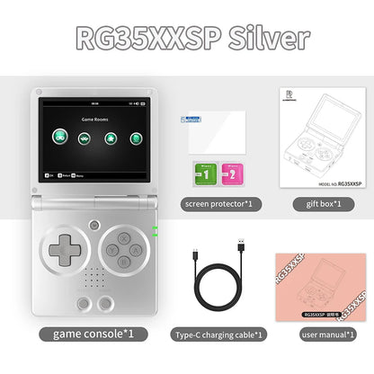 ANBERNIC RG35XXSP Flip Handheld Game Console 3.5'' IPS Screen Linux 64bit WiFi Bluetooth Retro Video Gaming Console 64G 5K Games