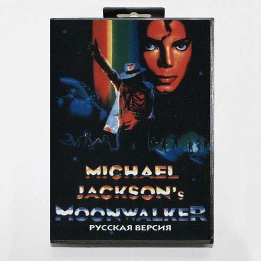 Moonwalker 16Bit MD Game Cartridge with RU Box for Sega Megadrive Genesis Systems