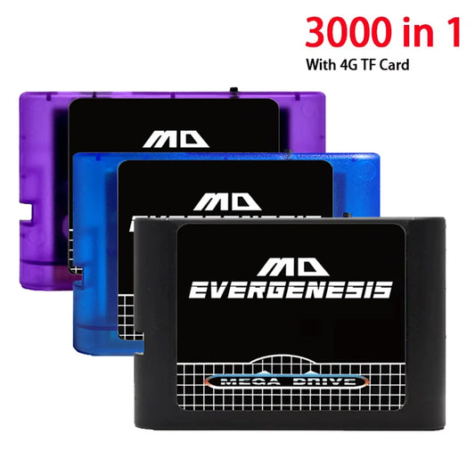 3000 in 1 Game Cartridge EDMD With 4GB Mini SD Card For SEGA Genesis Mega Drive MD Game Console Flash card