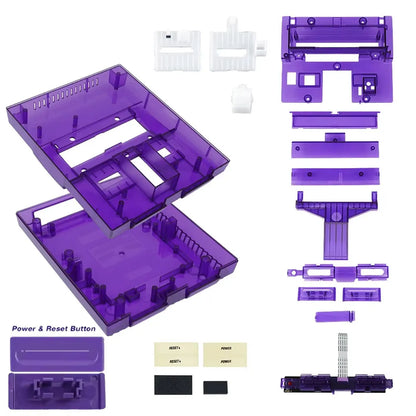 Transparent SNES Replacement Shell For Super Nintendo Entertainment System SNS-001 Retro game Console SNES Case