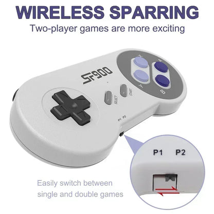 SF900 Consola for Super Nintendo 16 Bit Game Stick 5000 Retro Games HD Video Game Consoles for NES SNES Wireless Controller