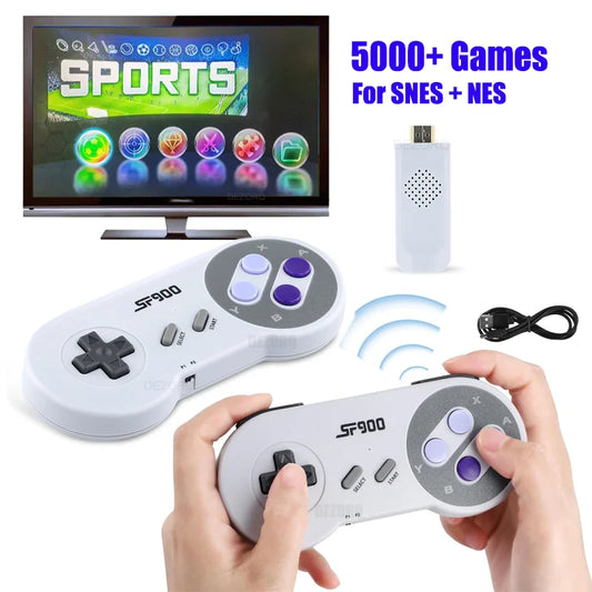 16 Bit SF900 Game Console Video Juegos HD Game Stick Built In 5000 Retro Game Consola For SNES NES