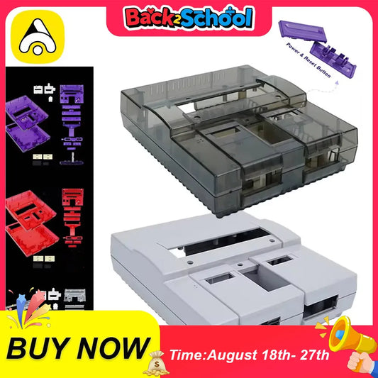 Transparent SNES Replacement Shell For Super Nintendo Entertainment System SNS-001 Retro game Console SNES Case