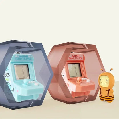 Mini Portable Game Console With Keychain Children Handheld Puzzle Retro Arcade Cute Bag Pendant