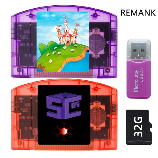 REMANK 5000+ N64 SC64 Open Source SC64Summer SC64 GBC Flash SD Support  N64DD SNES GBC N64 Retro Video Game Console Accesories