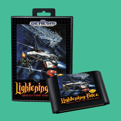 Lightening Force USA Game for SEGA Mega Drive Genesis 16 bit Consoles Game Cartridge Box Manual