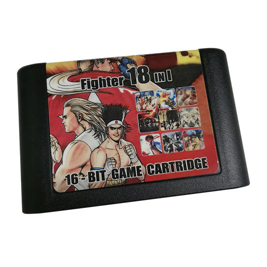 For Sega Genesis Fighter Games Series 18 in 1 MD 2 Cartridge Card,For 16 Bit Classic Retro Sega Mega Drive Game Console