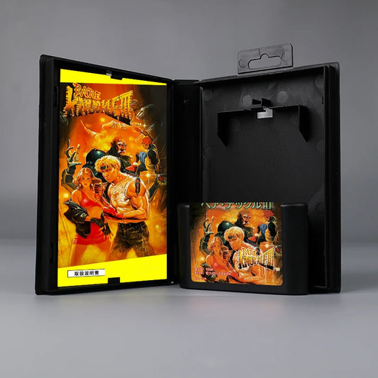 Bare Knuckle III JAP cover 16bit MD game card with box with manual for Sega Genesis Megadrive console