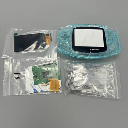 GBA IPS LCD no cut shell required easy to install 2.9 "IPS high brightness LCD and shell kit for Gameboy advance GBA