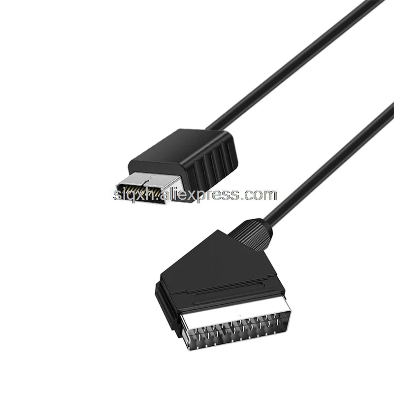 10Pcs/lot 1.8M 180cm RGB Scart Cable For Sony Playstation PS1 PS2 PS3 TV AV Lead Replacement Connection Game Cord Wire