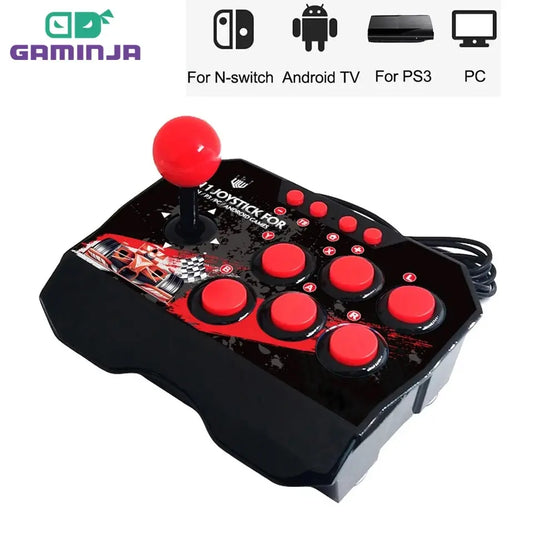 For Switch 4-in 1Game Joystick With 3M USB Cable TURBO Games Console Rocker Arcade Station For Nintendo Switch Android TV PS3 PC