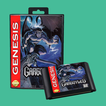 Gargoyles USA Game for SEGA Mega Drive Genesis 16 bit Consoles Game Cartridge Box Manual
