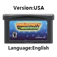 GBA 32 Bit Video Game Cartridge Console Card mMario dDonkey Kong wWario Series Golf Tennis Party for GBA