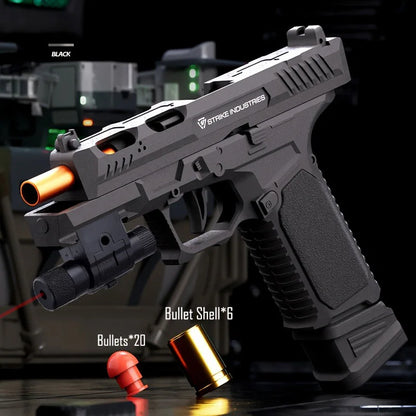SIG17 Pistol Gun Soft Bullet Gun With Blowback, Single Shot And Shell Ejcetion Capability, Blaster, Outdoor Sports Shooting Game