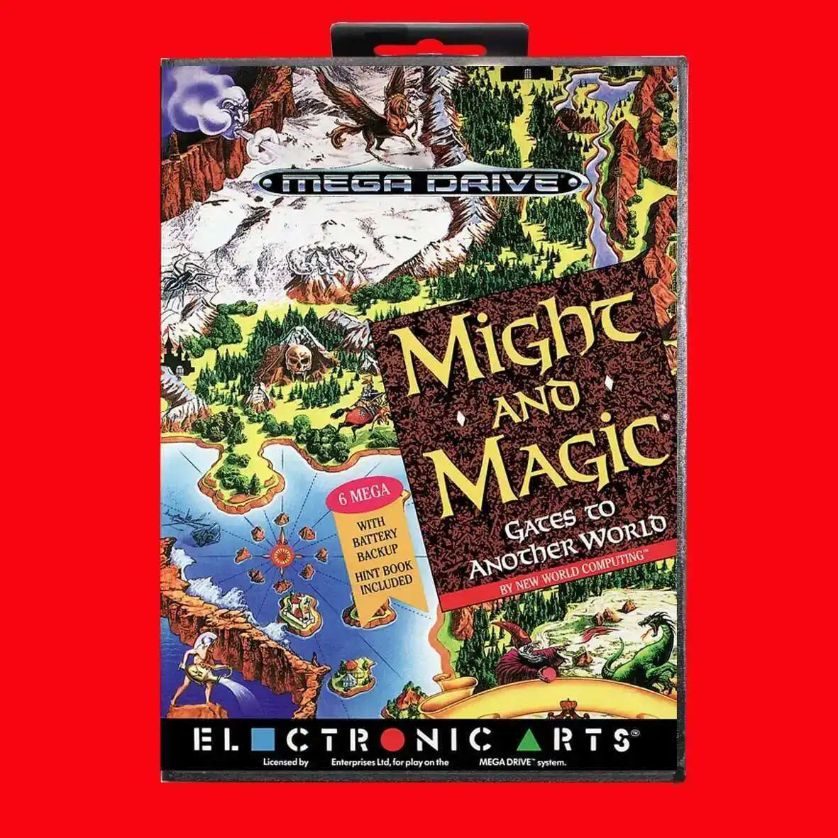 Might and magic gates to another world 16Bit MD Game Cartridge with EUR Box for Sega Megadrive Genesis Systems