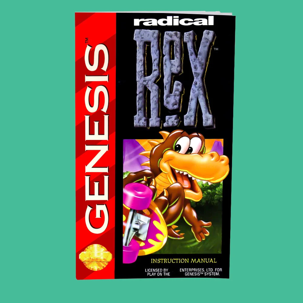 Radical Rex USA Game for SEGA Mega Drive Genesis 16 bit Consoles Game Cartridge Box Manual