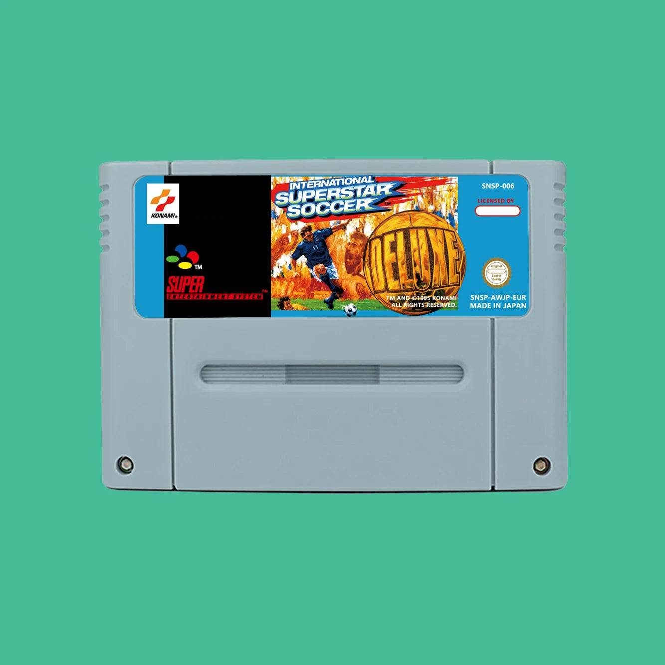 Action Game for International Superstar Soccer Deluxe  - USA or EUR version Cartridge available for SNES  Game Consoles