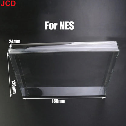 JCD 1pcs Clear Transparent Game Cartridge Box Case CIB Games Plastic PET Protector for N64 NES SNES for GB GBA GBC NGPC Switch