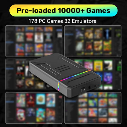Launchbox 3T Portable Video Game Consoles With 10000+ Retro Games Emulator Console For N64/Xbox/PS3/PS2/GameCube/PS4/DS/PS1/PSP