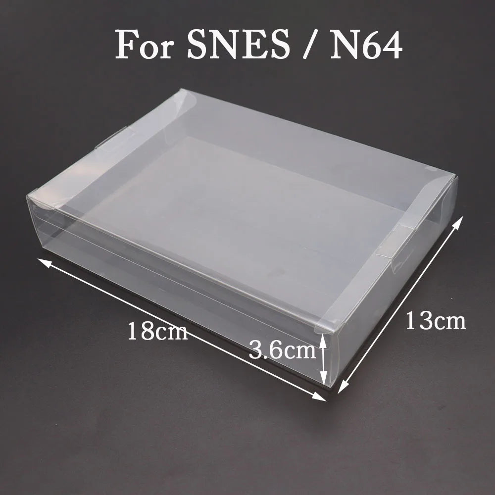 Clear Transparent Game Cartridge Box Case CIB Games Plastic PET Protector for N64 NES SNES for GB GBA GBC NGPC Switch For PS5