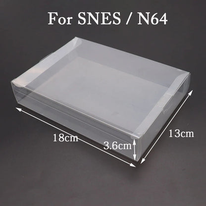 Clear Transparent Game Cartridge Box Case CIB Games Plastic PET Protector for N64 NES SNES for GB GBA GBC NGPC Switch For PS5