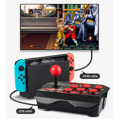 For Switch 4-in 1Game Joystick With 3M USB Cable TURBO Games Console Rocker Arcade Station For Nintendo Switch Android TV PS3 PC