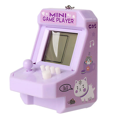 Mini Portable Game Console With Keychain Children Handheld Puzzle Retro Arcade Cute Bag Pendant