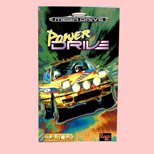 Power Drive EUR Version Game Manual For 16 bit Sega MD MegaDrive Genesis Consoles