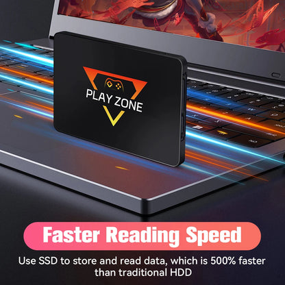 PlayZone 1TB External Emulator Game SSD Built-in 16000 Retro&AAA Games Portable Game Hard Drive For Xbox/Switch/PS4/PS3/NGC/WII
